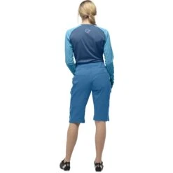 Norrona Fjørå Flex1 Heavy Duty Shorts Damen - Mykonos Blue -Norrona norrona fjora flex1 heavy duty shorts women mykonos blue model 2 1399692