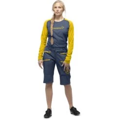 Norrona Fjørå Flex1 Heavy Duty Shorts Damen - Vintage Indigo -Norrona norrona fjora flex1 heavy duty shorts women vintage indigo model 1 1399693