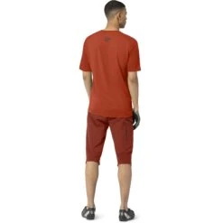 Norrona Fjørå Wool T-Shirt Herren - Rooibos Tea/Indigo Night -Norrona norrona fjora wool t shirt men rooibos tea indigo night model 2 1399797