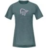Norrona Fjørå Wool T-Shirt Damen - North Atlantic -Norrona norrona fjora wool t shirt women north atlantic 1 1151116