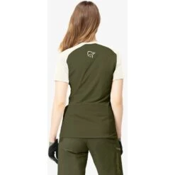 Norrona Fjørå Wool T-Shirt Damen - North Atlantic -Norrona norrona fjora wool t shirt women olive night snowdrop 5 1127024