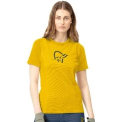 Norrona Fjørå Wool T-Shirt Damen - Sulphur