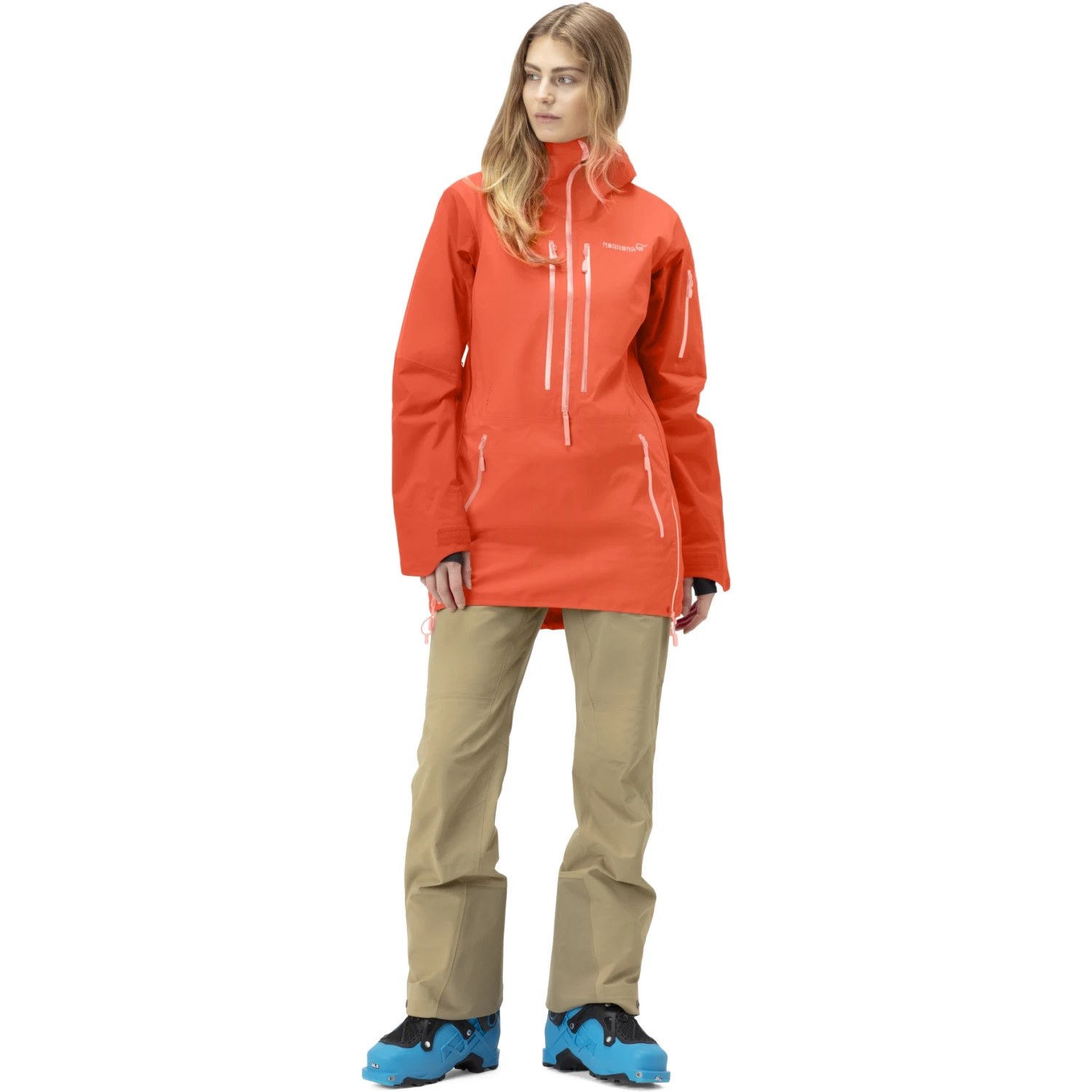 Norrona Lofoten Gore-Tex Pro Anorak Jacke Damen - Orange Alert 6 Norrona Lofoten Gore-Tex Pro Anorak Jacke Damen - Orange Alert – Bild 4