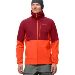 Norrona Lofoten Hiloflex200 Hood Jacke Herren - Arednalin/Rhubarb