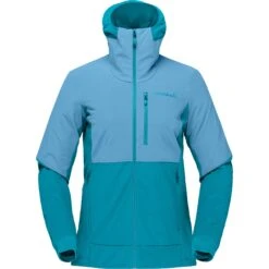 Norrona -Norrona norrona lofoten hiloflex200 hood jacket women aquarius hawaiian surf 1 1255965