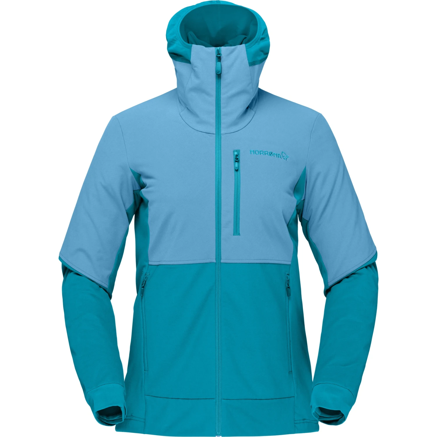 Norrona Lofoten Hiloflex200 Hood Jacke Damen - Aquarius/Hawaiian Surf 4 Norrona Lofoten Hiloflex200 Hood Jacke Damen - Aquarius/Hawaiian Surf – Bild 2