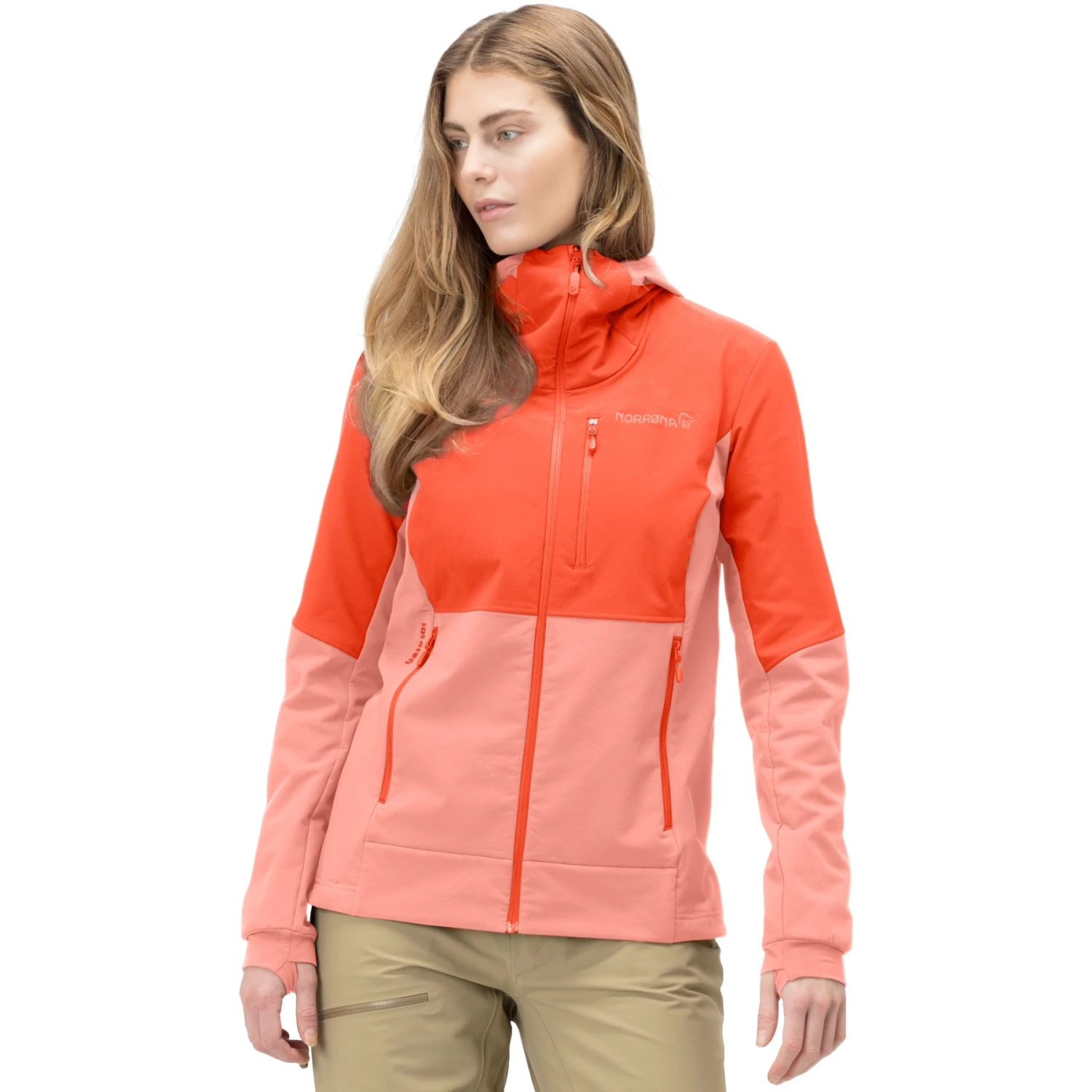 Norrona Lofoten Hiloflex200 Hood Jacke Damen - Orange Alert 3 Norrona Lofoten Hiloflex200 Hood Jacke Damen - Orange Alert