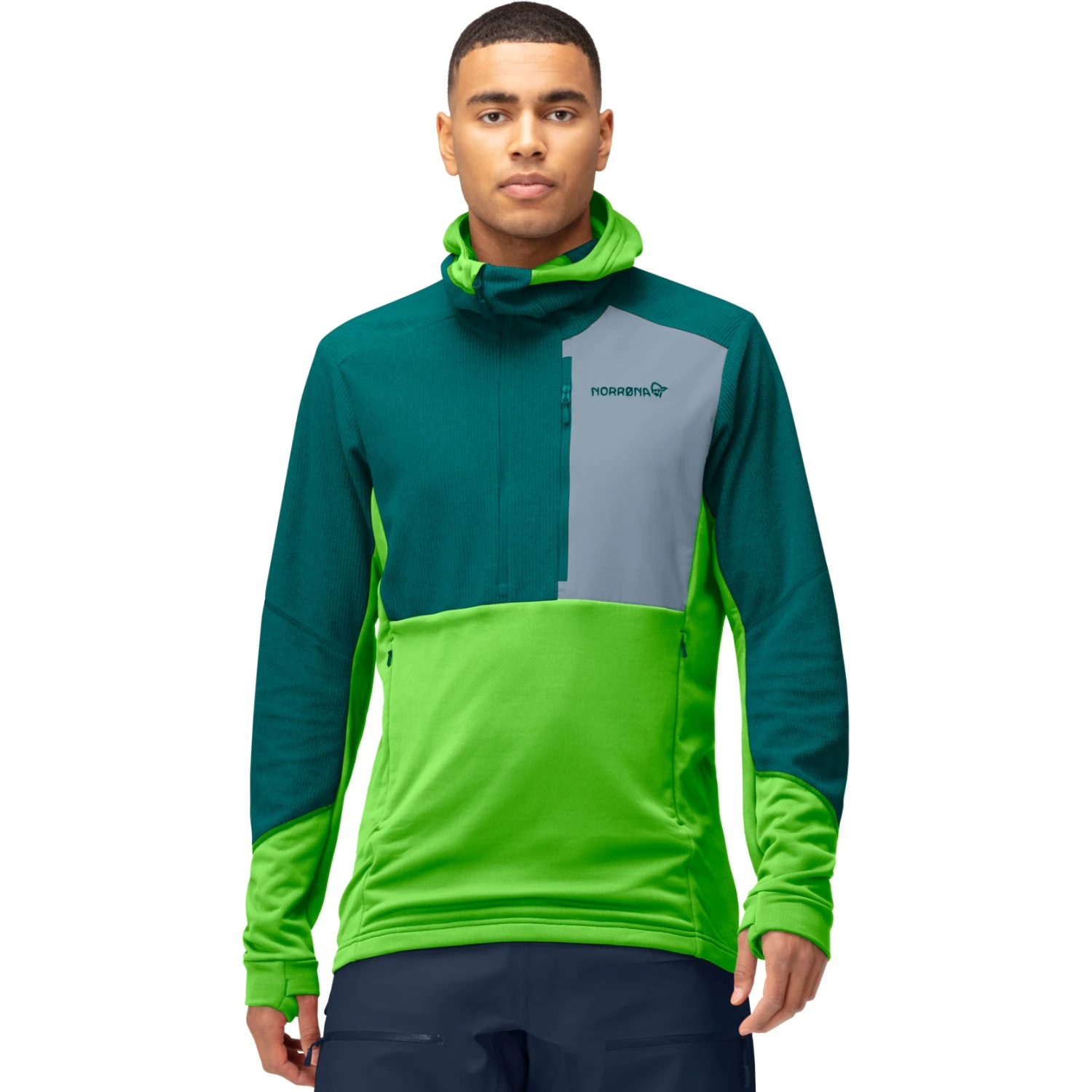 Norrona Lofoten Thermal Pro Hood Pullover Herren - Classic Green/Everglade 3 Norrona Lofoten Thermal Pro Hood Pullover Herren - Classic Green/Everglade