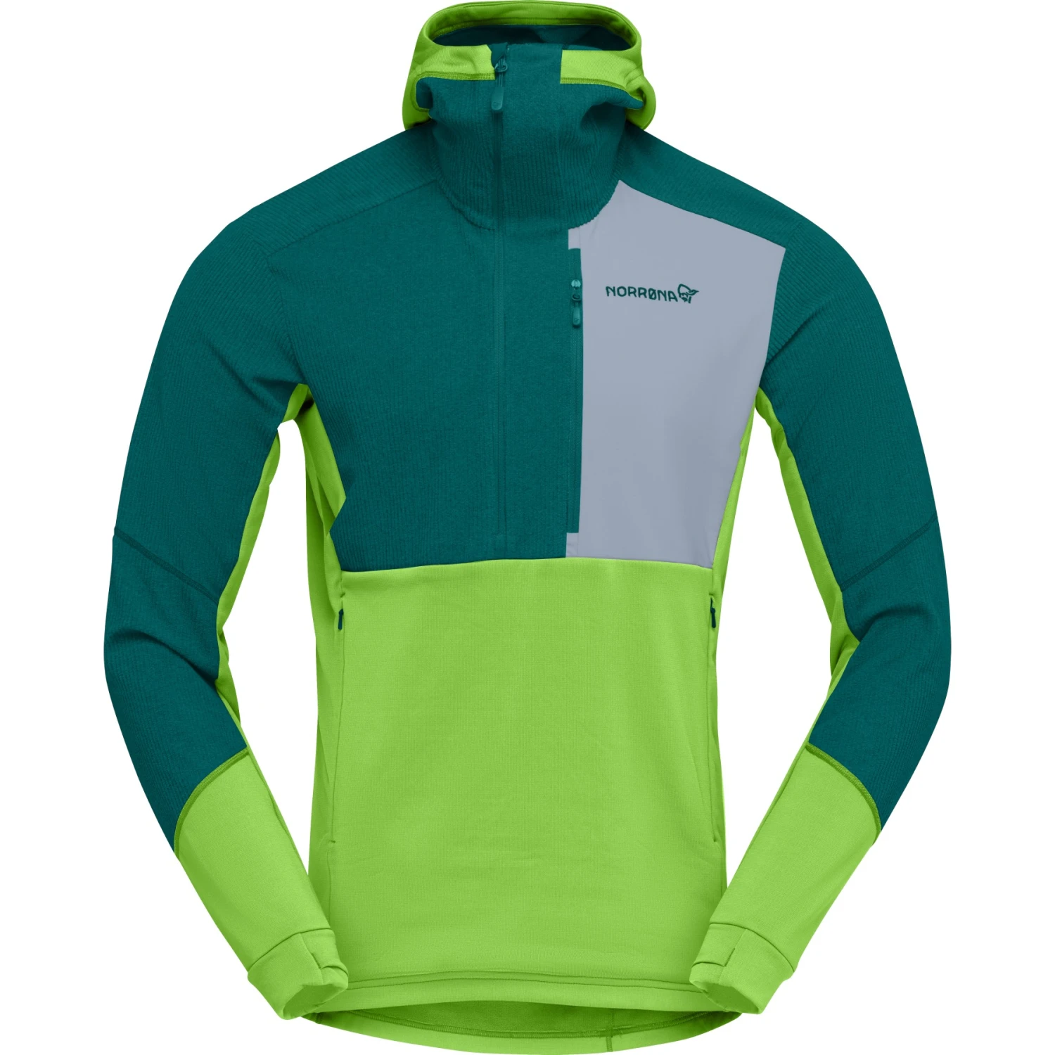 Norrona Lofoten Thermal Pro Hood Pullover Herren - Classic Green/Everglade 4 Norrona Lofoten Thermal Pro Hood Pullover Herren - Classic Green/Everglade – Bild 2