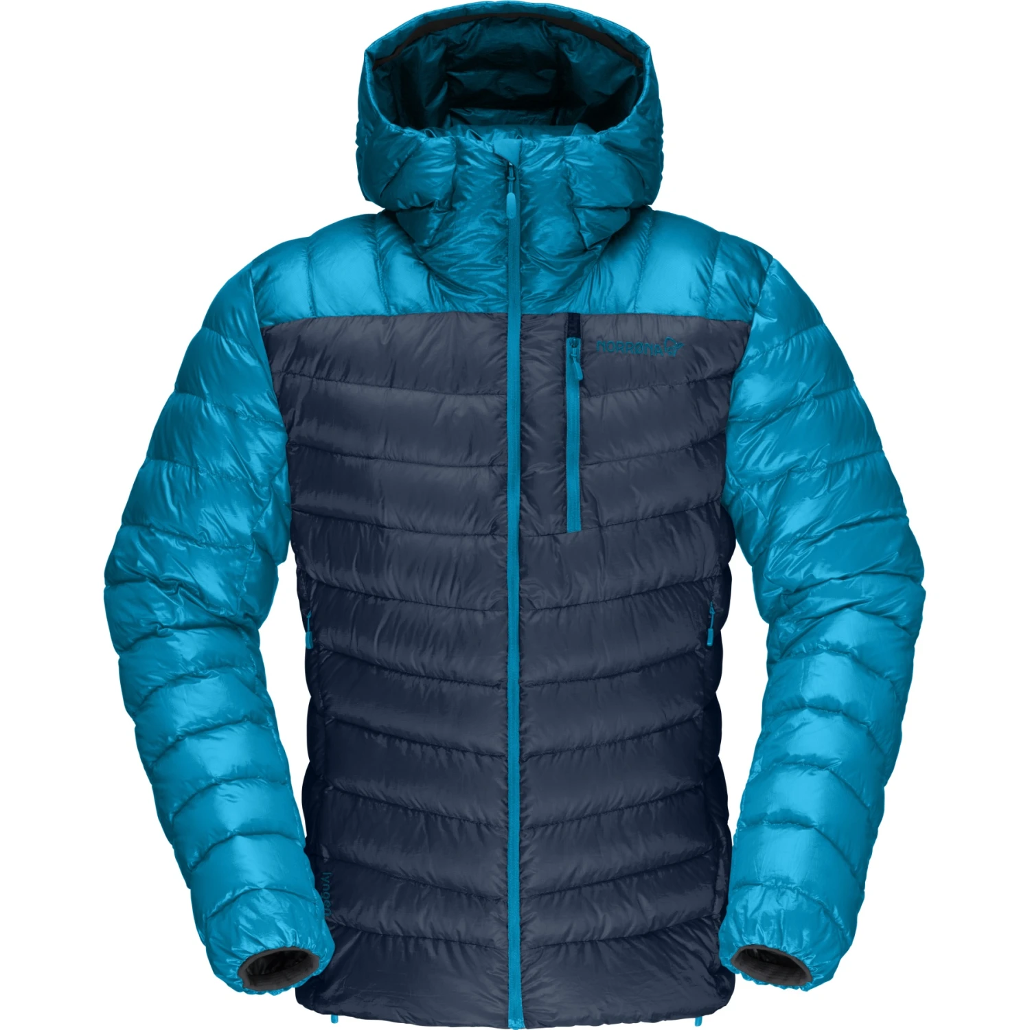 Norrona Lyngen Down850 Hood Daunenjacke Herren - Hawaiian Surf/Indigo Night 4 Norrona Lyngen Down850 Hood Daunenjacke Herren - Hawaiian Surf/Indigo Night – Bild 2