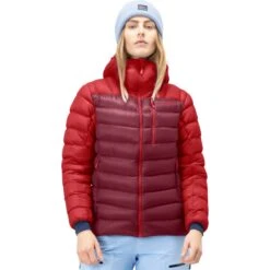 Norrona Lyngen Down850 Hood Daunenjacke Damen - True Red/Rhubarb
