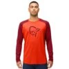 Norrona PureUll Langarmshirt Herren - Arednalin/Rhubarb -Norrona norrona pureull long sleeve baselayer men arednalin rhubarb 1 1518565