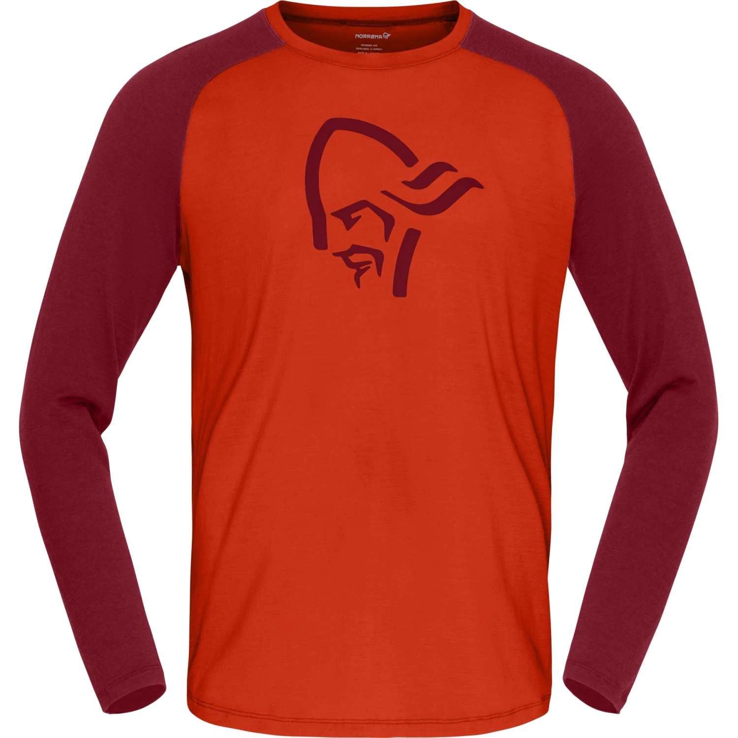 Norrona PureUll Langarmshirt Herren - Arednalin/Rhubarb 4 Norrona PureUll Langarmshirt Herren - Arednalin/Rhubarb – Bild 2