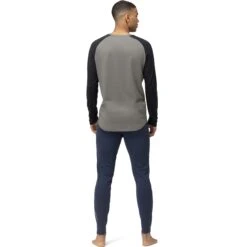 Norrona PureUll Langarmshirt Herren - Castor Grey/Caviar Melange -Norrona norrona pureull long sleeve baselayer men castor grey caviar melange 2 1463473