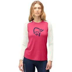 Norrona PureUll Langarmshirt Damen - Honeysuckle/Snowdrop