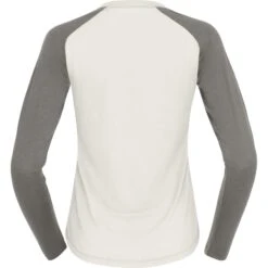 Norrona PureUll Langarmshirt Damen - Snowdrop/Castor Grey -Norrona norrona pureull long sleeve baselayer women snowdrop castor grey 2 1257630
