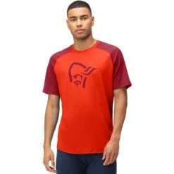 Norrona PureUll T-Shirt Herren - Arednalin/Rhubarb