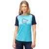 Norrona PureUll T-Shirt Damen - Aquarius/Indigo Night