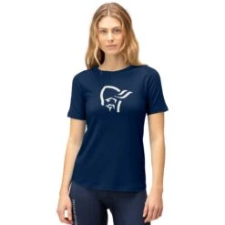 Norrona PureUll T-Shirt Damen - Indigo Night
