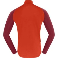 Norrona PureUll Zip Neck Langarmshirt Herren - Arednalin/Rhubarb -Norrona norrona pureull zip neck baselayer men arednalin rhubarb 3 1518595