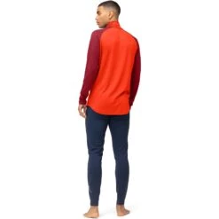 Norrona PureUll Zip Neck Langarmshirt Herren - Arednalin/Rhubarb -Norrona norrona pureull zip neck baselayer men arednalin rhubarb 5 1518597