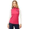 Norrona PureUll Zip Neck Langarmshirt Damen - Honeysuckle/Snowdrop -Norrona norrona pureull zip neck baselayer women honeysuckle snowdrop 1 1463494