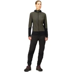 Norrona Senja Alpha90 Zip Hood Jacke Damen - Olive Night -Norrona norrona senja alpha90 zip hood jacket women olive night 4 1518618