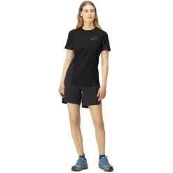 Norrona Senja Equaliser Lightweight T-Shirt Damen - Caviar -Norrona norrona senja equaliser lightweight t shirt women caviar model 1 1399833