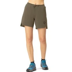 Norrona Senja Flex1 8 Inch Shorts Damen - Olive Night