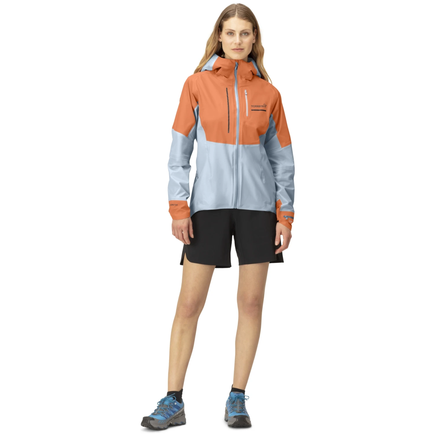 Norrona Senja Gore-Tex Active Jacke Damen - Flamingo/Blue Fog 6 Norrona Senja Gore-Tex Active Jacke Damen - Flamingo/Blue Fog – Bild 4