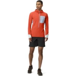 Norrona Senja Warm1 Hood Fleecepullover Herren - Arednalin -Norrona norrona senja warm1 hood men arednalin model 1 1400005