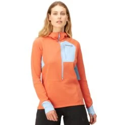 Norrona Senja Warm1 Hood Fleecepullover Damen - Flamingo