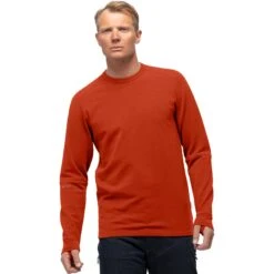 Norrona Skibotn Crew Neck Langarmshirt Herren - Rooibos Tea