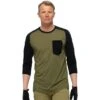 Norrona Skibotn Wool 3/4 Shirt Herren - Olive Drab -Norrona norrona skibotn wool 3 4 t shirt men olive drab 1 1463994