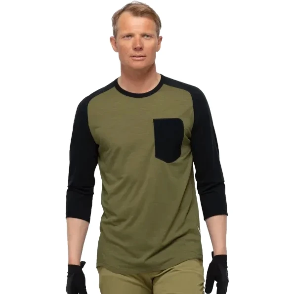 Norrona Skibotn Wool 3/4 Shirt Herren - Olive Drab 3 Norrona Skibotn Wool 3/4 Shirt Herren - Olive Drab
