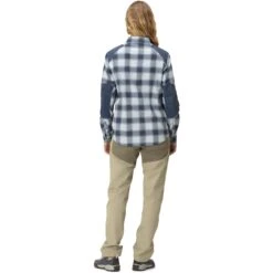 Norrona Svalbard Flanellhemd Damen - Blue Fog/Indigo Night -Norrona norrona svalbard damen flanellhemd blue fog indigo night model 2 1400028