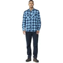 Norrona Svalbard Flanellhemd Herren - Heritage Blue/Indigo Night -Norrona norrona svalbard flannel shirt men heritage blue indigo night 2 1464353