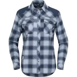 Norrona Svalbard Flanellhemd Damen - Blue Fog/Indigo Night -Norrona norrona svalbard flannel shirt women blue fog indigo night 1 1344035