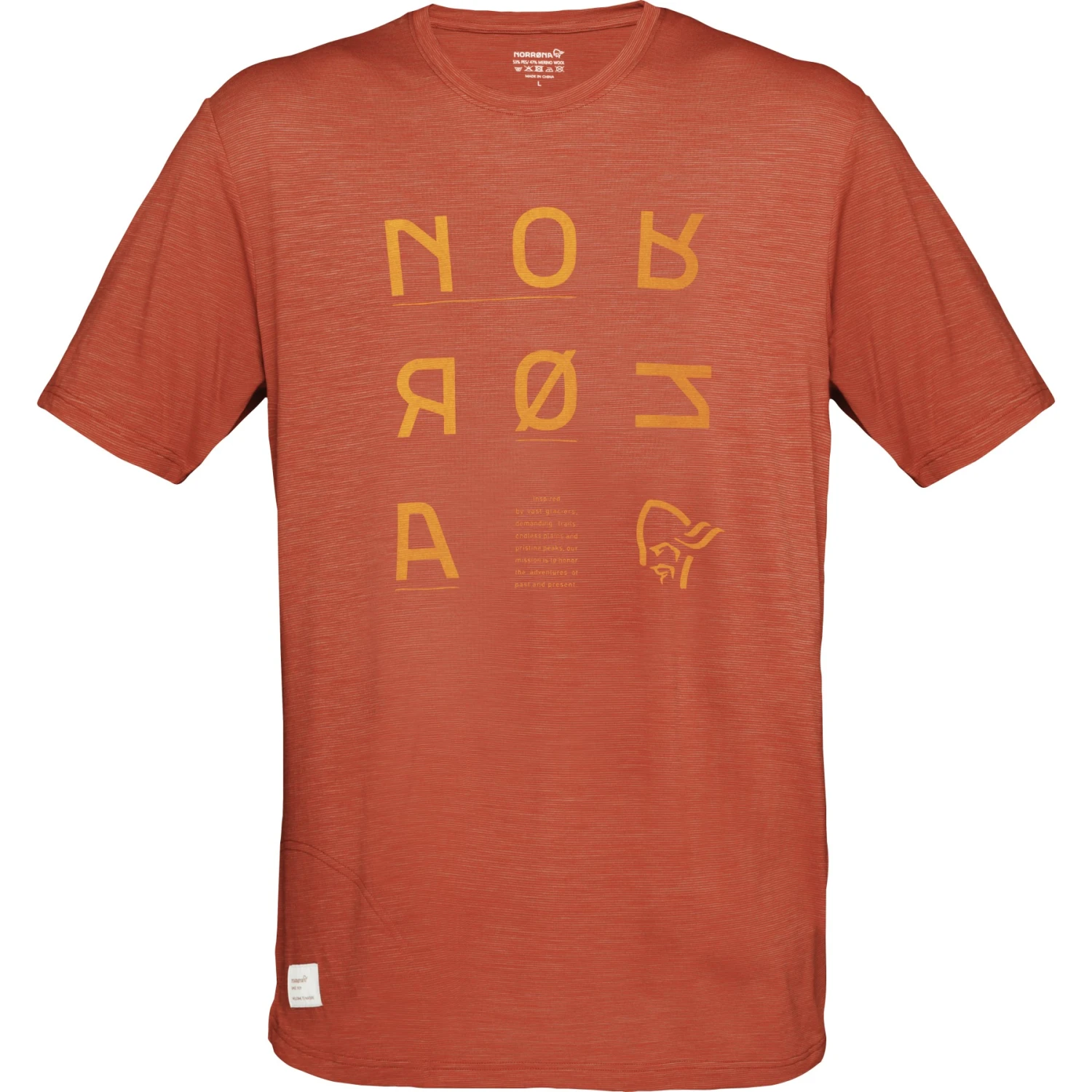 Norrona Svalbard Wool T-Shirt Herren - Rooibos Tea/Orange Crush 4 Norrona Svalbard Wool T-Shirt Herren - Rooibos Tea/Orange Crush – Bild 2