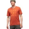 Norrona Svalbard Wool T-Shirt Herren - Rooibos Tea/Orange Crush