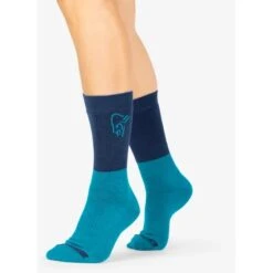 Norrona Trollveggen Heavy Weight Merino Bergsteigersocke - Hawaiian Surf/Indigo Night -Norrona norrona trollveggen heavy weight merino socks hawaiian surf indigo night 3 1258367