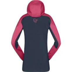 Norrona Trollveggen Powerstretch Pro Zip Hood Jacke Damen - Honeysuckle/Indigo Night -Norrona norrona trollveggen powerstretch pro zip hood women honeysuckle indigo night 2 1031655