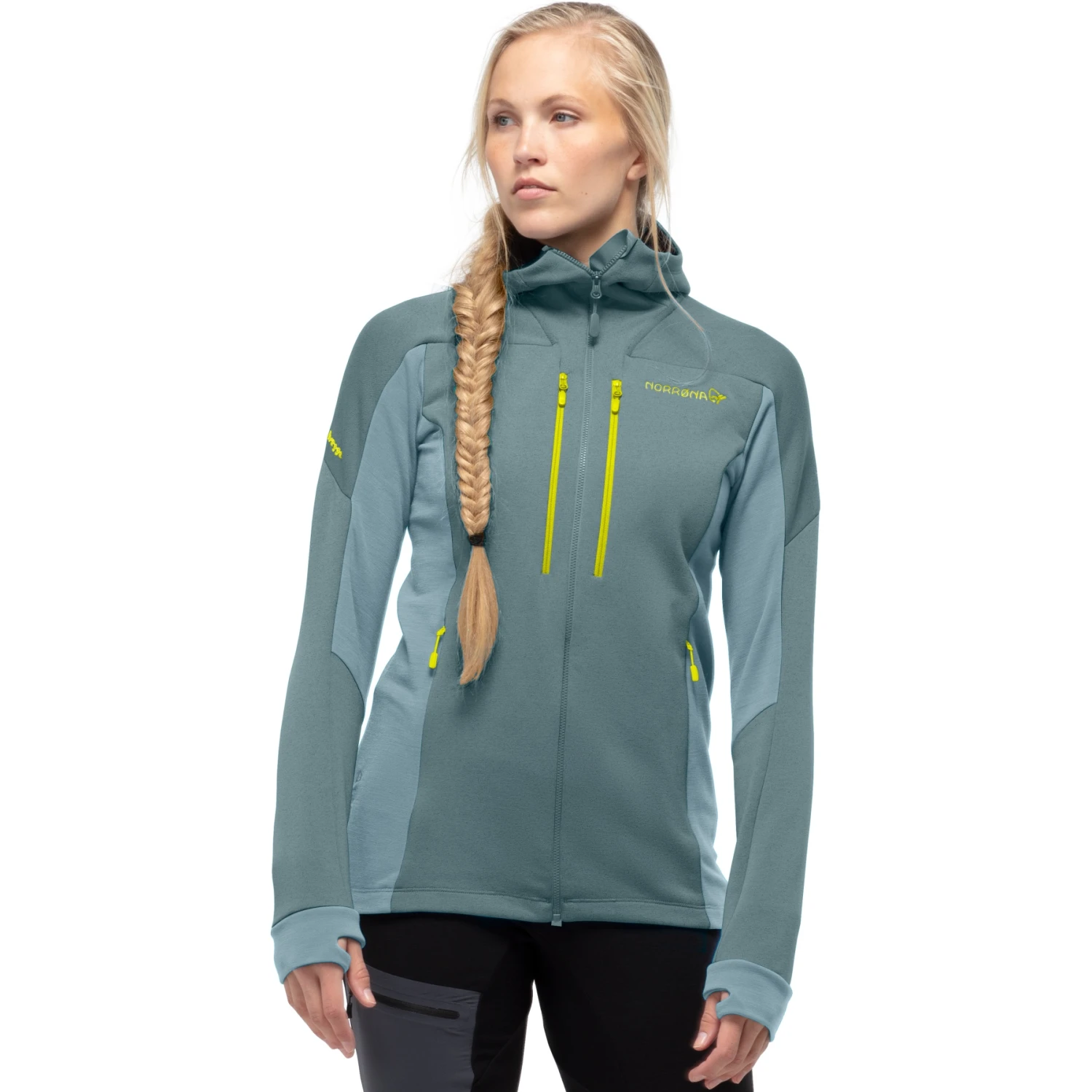 Norrona Trollveggen Powerstretch Pro Zip Hood Jacke Damen - North Atlantic 3 Norrona Trollveggen Powerstretch Pro Zip Hood Jacke Damen - North Atlantic