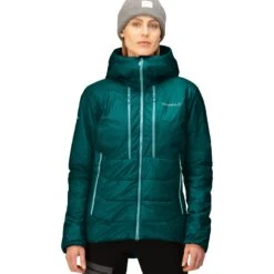 Norrona Trollveggen Primaloft100 Zip Hood Jacke Damen - Everglade