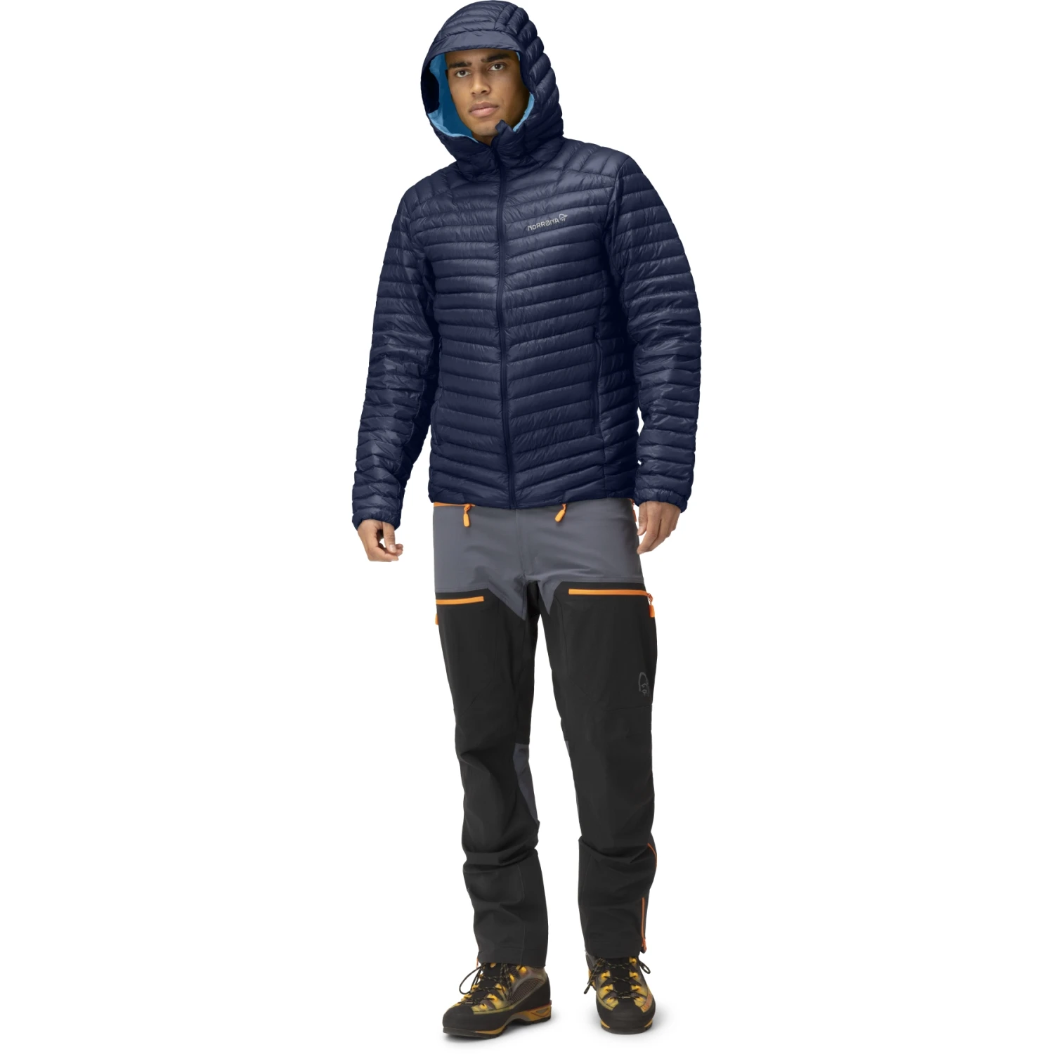 Norrona Trollveggen Superlight Down850 Hood Daunenjacke Herren - Indigo Night 6 Norrona Trollveggen Superlight Down850 Hood Daunenjacke Herren - Indigo Night – Bild 4