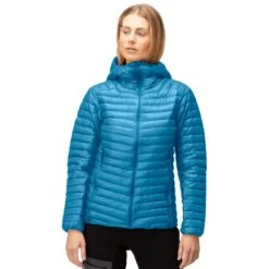 Norrona Trollveggen Superlight Down850 Hood Daunenjacke Damen - Hawaiian Surf