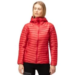 Norrona Trollveggen Superlight Down850 Hood Daunenjacke Damen - True Red