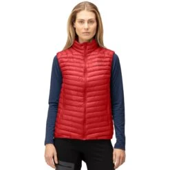 Norrona Trollveggen Superlight Down850 Daunenweste Damen - True Red