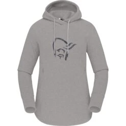 Norrona Warm2 Hood Kapuzenpullover Damen - Drizzle Melange