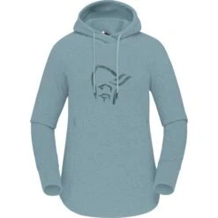 Norrona Warm2 Hood Kapuzenpullover Damen - Tourmaline Melange